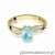 Pierścionek W094 Topaz 0,65ct żółte złoto