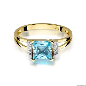 Pierścionek W103 Topaz 1,40ct żółte złoto