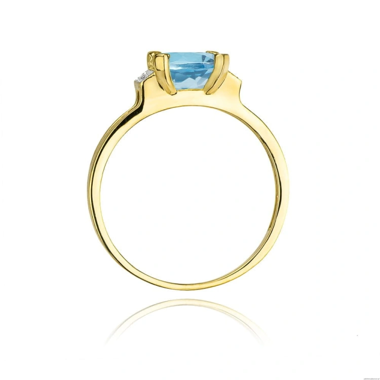 Pierścionek W103 Topaz 1,40ct żółte złoto