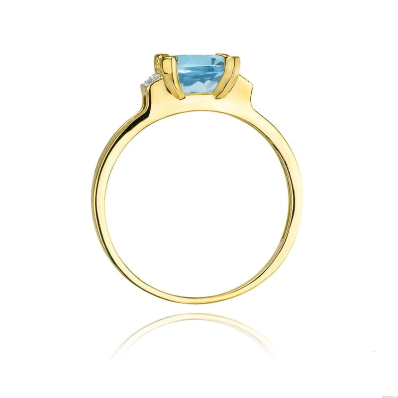 Pierścionek W103 Topaz 1,40ct żółte złoto