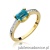 Pierścionek W105 Topaz 0,65ct żółte złoto