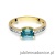Pierścionek W105 Topaz 0,65ct żółte złoto