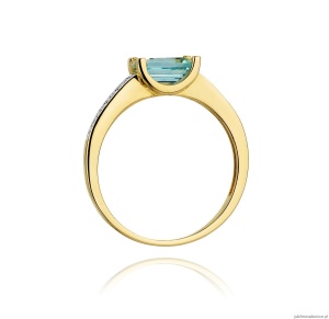 Pierścionek W105 Topaz 0,65ct żółte złoto