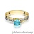 Pierścionek W106 Topaz 0,50ct żółte złoto