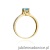 Pierścionek W106 Topaz 0,50ct żółte złoto