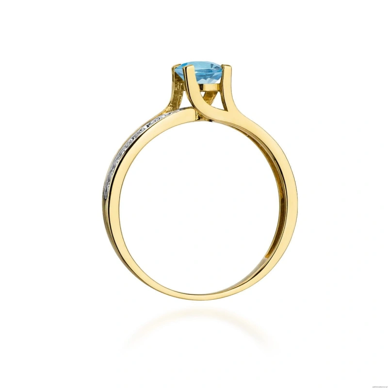 Pierścionek W106 Topaz 0,50ct żółte złoto