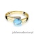 Pierścionek W119 Topaz 0,50ct żółte złoto