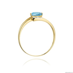 Pierścionek W119 Topaz 0,50ct żółte złoto