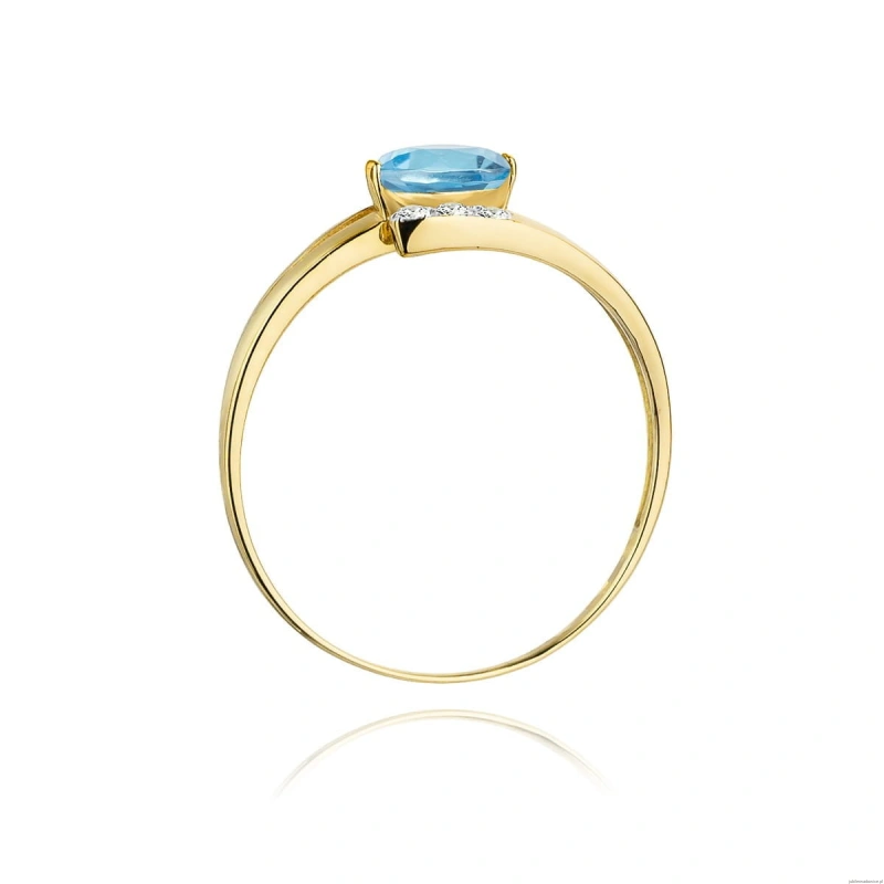 Pierścionek W119 Topaz 0,50ct żółte złoto