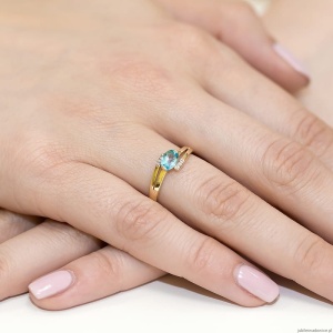 Pierścionek W119 Topaz 0,50ct żółte złoto