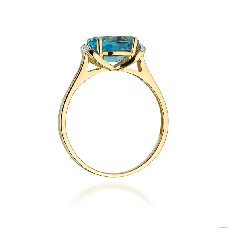 Pierścionek W148 Topaz 1,70ct żółte złoto