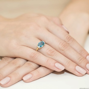 Pierścionek W148 Topaz 1,70ct żółte złoto