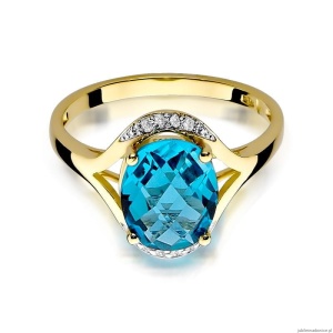 Pierścionek W150 Topaz 3,00ct żółte złoto