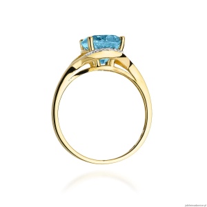 Pierścionek W150 Topaz 3,00ct żółte złoto
