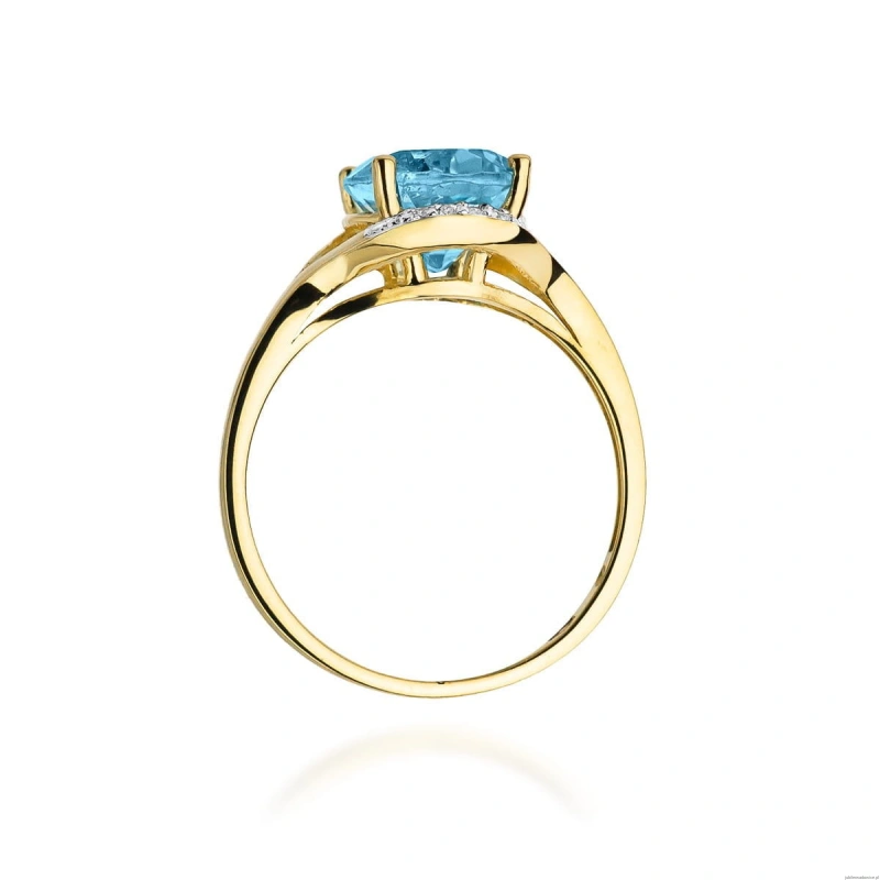 Pierścionek W150 Topaz 3,00ct żółte złoto