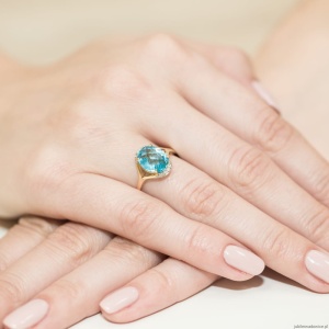 Pierścionek W150 Topaz 3,00ct żółte złoto