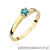 Pierścionek W222 Topaz 0,15ct żółte złoto