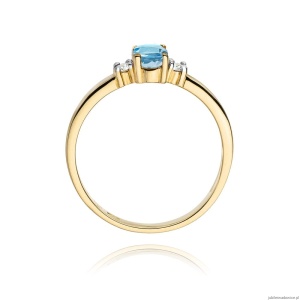Pierścionek W264 Topaz 0,50ct żółte złoto