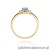 Pierścionek W264 Topaz 0,50ct żółte złoto