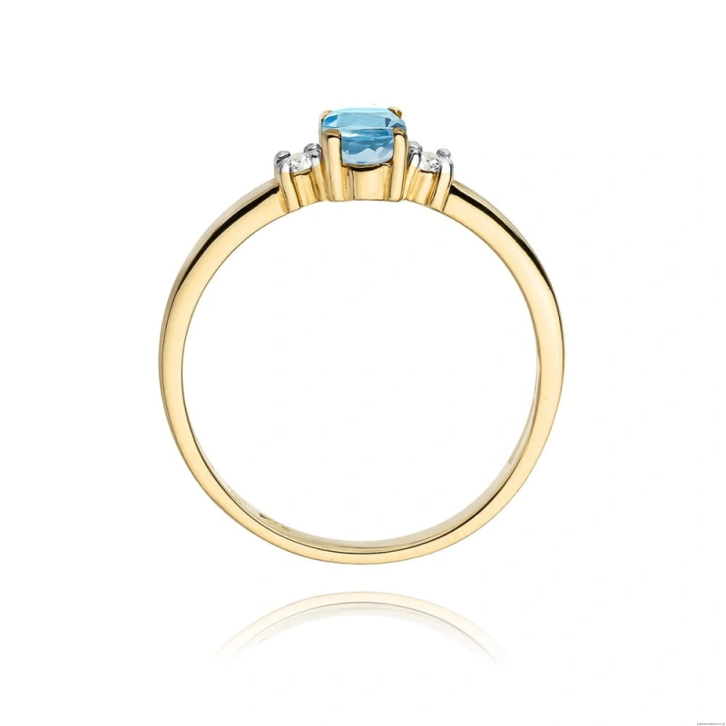 Pierścionek W264 Topaz 0,50ct żółte złoto