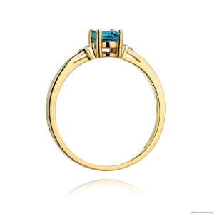 Pierścionek W301 Topaz 0,50ct żółte złoto