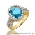 Pierścionek W313 Topaz 3,00ct żółte złoto