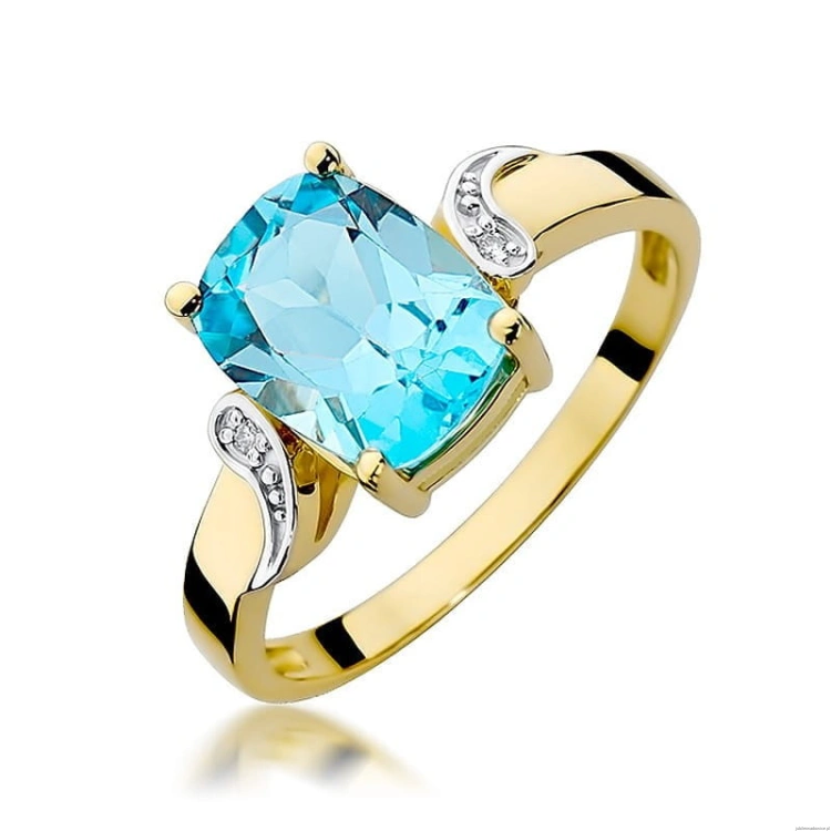 Pierścionek W400 Topaz 2,40ct żółte złoto