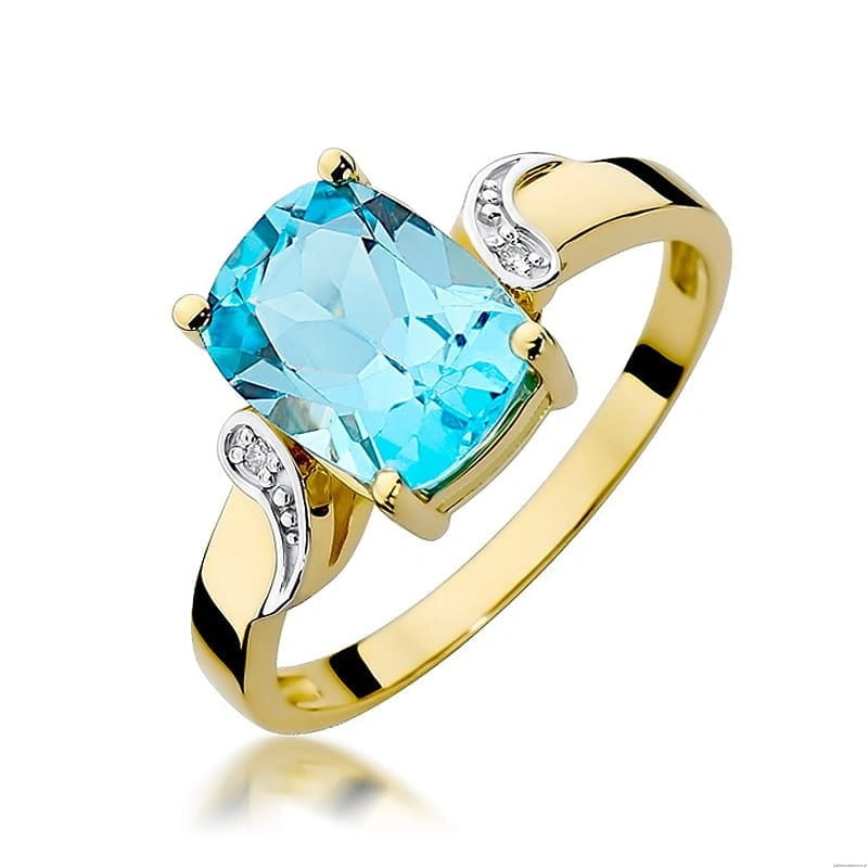 Pierścionek W400 Topaz 2,40ct żółte złoto