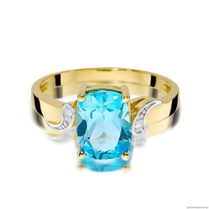 Pierścionek W400 Topaz 2,40ct żółte złoto