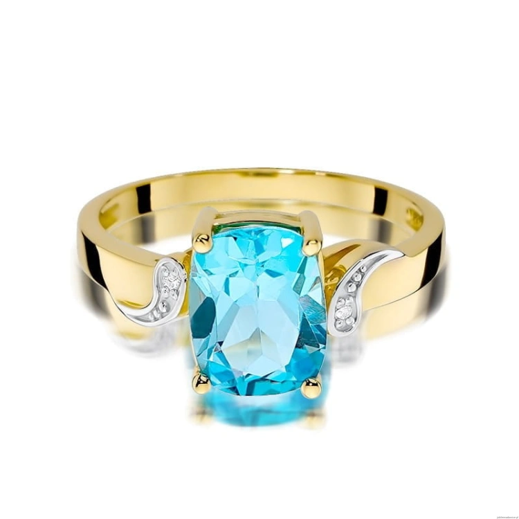 Pierścionek W400 Topaz 2,40ct żółte złoto