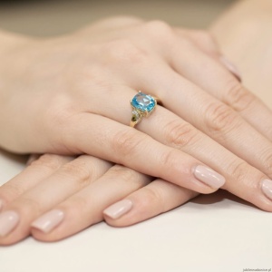 Pierścionek W400 Topaz 2,40ct żółte złoto