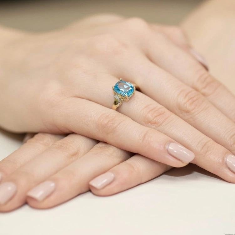 Pierścionek W400 Topaz 2,40ct żółte złoto