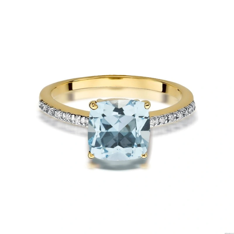Pierścionek W511 Topaz 2,00ct żółte złoto
