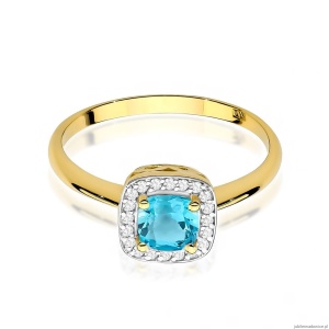Pierścionek W514 Topaz 0,70ct żółte złoto