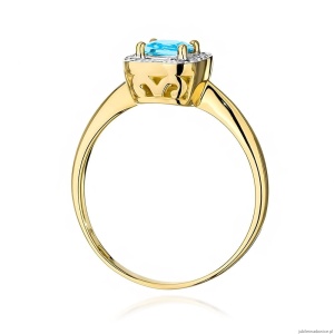Pierścionek W514 Topaz 0,70ct żółte złoto