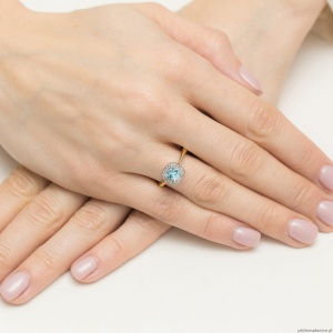 Pierścionek W514 Topaz 0,70ct żółte złoto