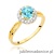 Pierścionek W538 Topaz 0,80ct żółte złoto