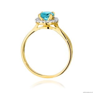 Pierścionek W538 Topaz 0,80ct żółte złoto