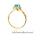 Pierścionek W538 Topaz 0,80ct żółte złoto