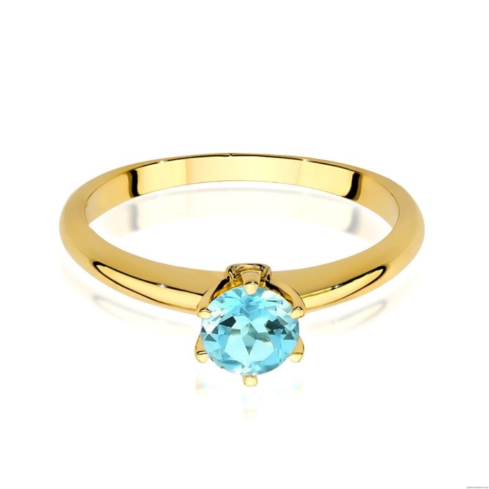 Pierścionek W557 Topaz 0,50ct żółte złoto