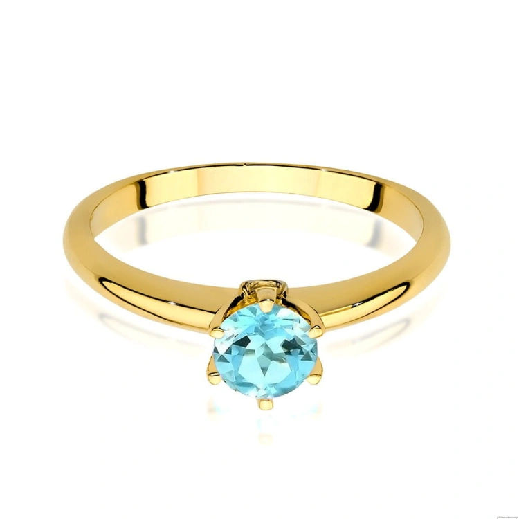 Pierścionek W557 Topaz 0,50ct żółte złoto