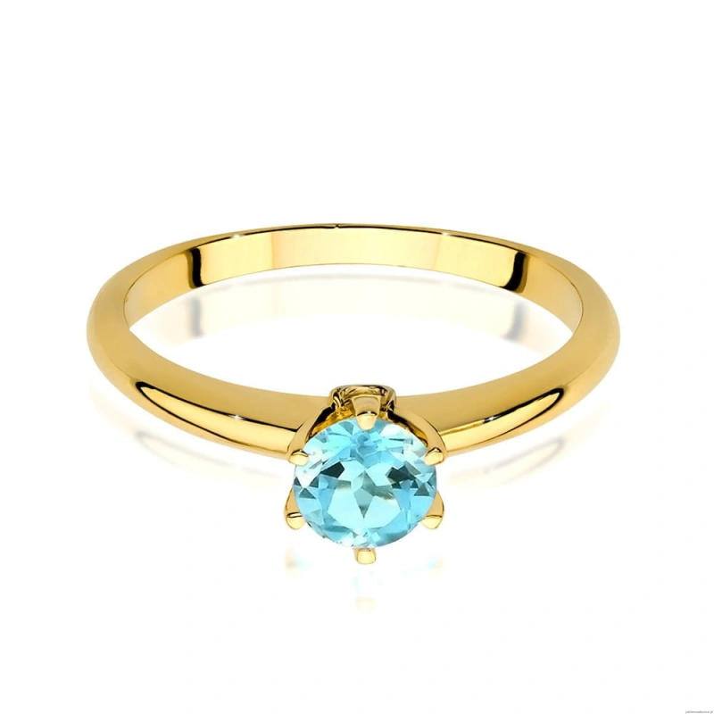 Pierścionek W557 Topaz 0,50ct żółte złoto