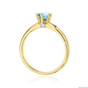 Pierścionek W557 Topaz 0,50ct żółte złoto