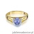 Pierścionek W005 Tanzanit 0,40ct żółte złoto