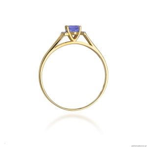 Pierścionek W005 Tanzanit 0,40ct żółte złoto
