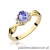 Pierścionek W019 Tanzanit 0,40ct żółte złoto