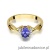 Pierścionek W019 Tanzanit 0,40ct żółte złoto