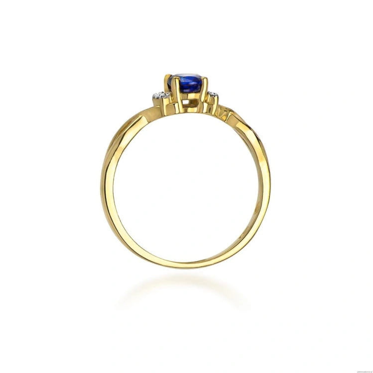 Pierścionek W019 Tanzanit 0,40ct żółte złoto