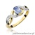 Pierścionek W028 Tanzanit 0,40ct żółte złoto
