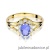 Pierścionek W037 Tanzanit 0,70ct żółte złoto